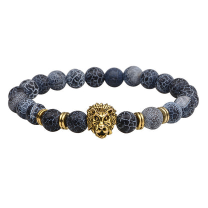 Natural Stone Owl Head Yoga Bracelet