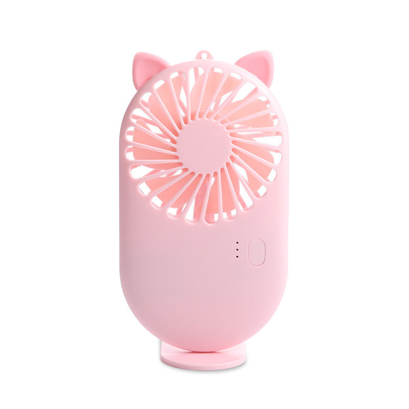 Summer 1pc Cute Portable Mini Fan Handheld USB Chargeable Desktop Fans 3 Mode Adjustable Summer Cooler For Outdoor Travel Office