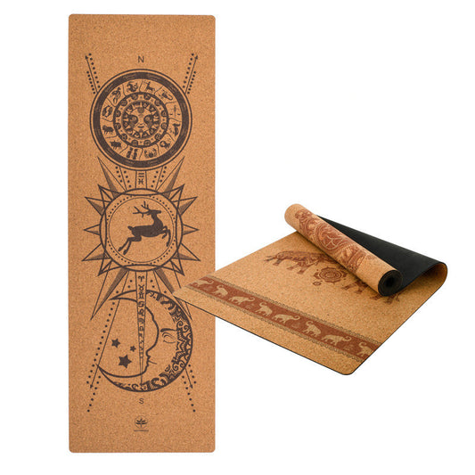 Natural Rubber Yoga Mat Cork Yoga Mat