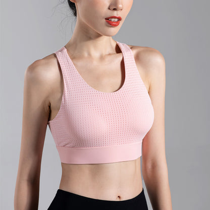 Running Shockproof Vest-style Gathering And Shaping All-in-one Yoga Fitness Bra