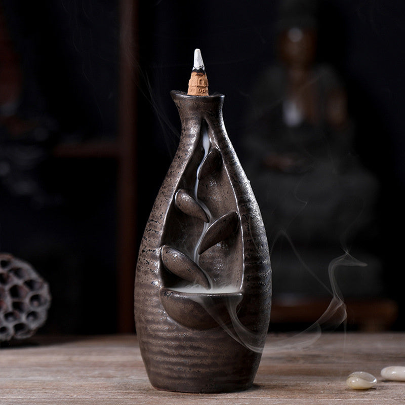 Back Flow Incense Burner Ceramic Aroma Diffuser