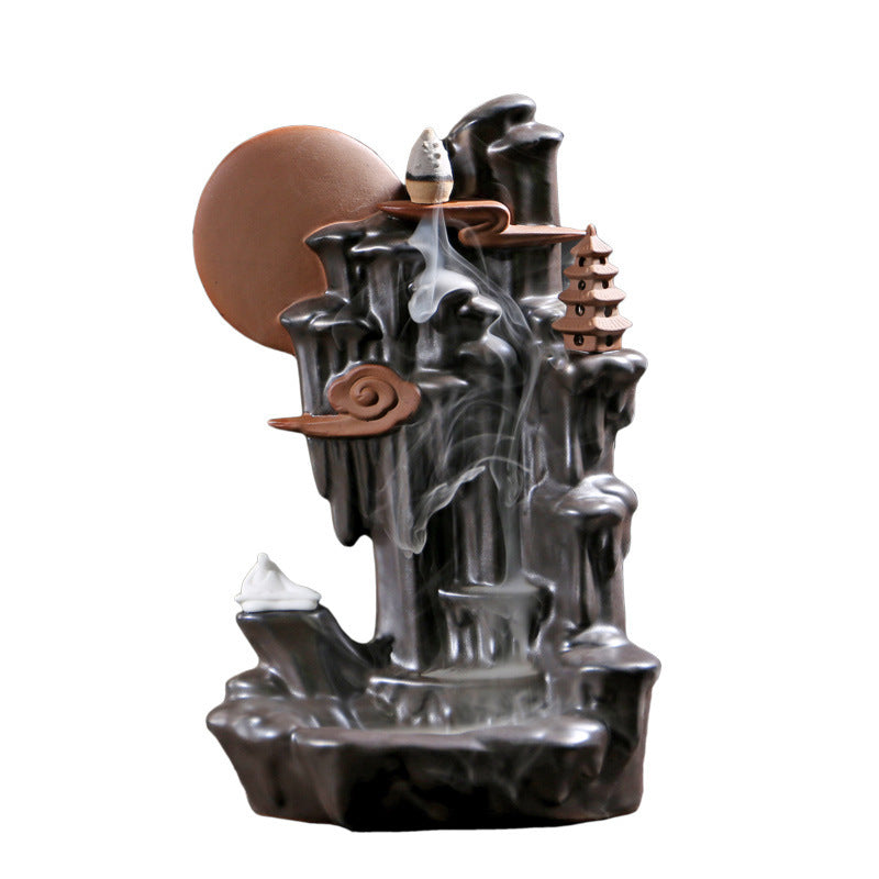 Black Incense Burner Incense Road Decoration Backflow Incense Burner