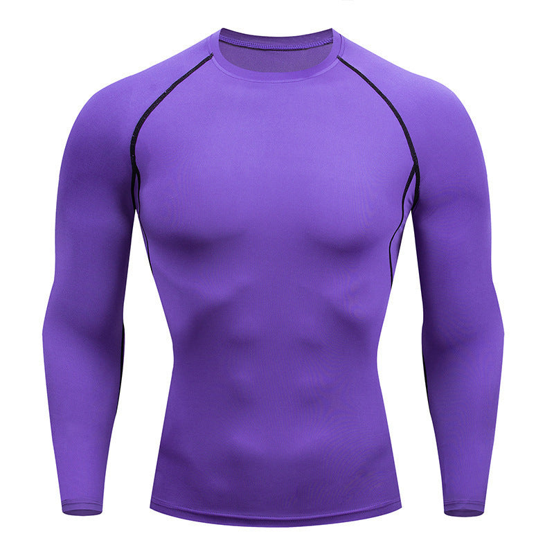 Tight-Fitting Long-Sleeved Fitness Clothes For Men, Stretch Men'S Corsets, Casual Sports Basketball Training Clothes