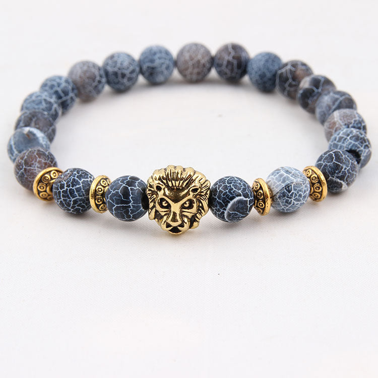 Natural Stone Owl Head Yoga Bracelet