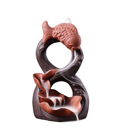 Lotus leaf incense backflow incense burner