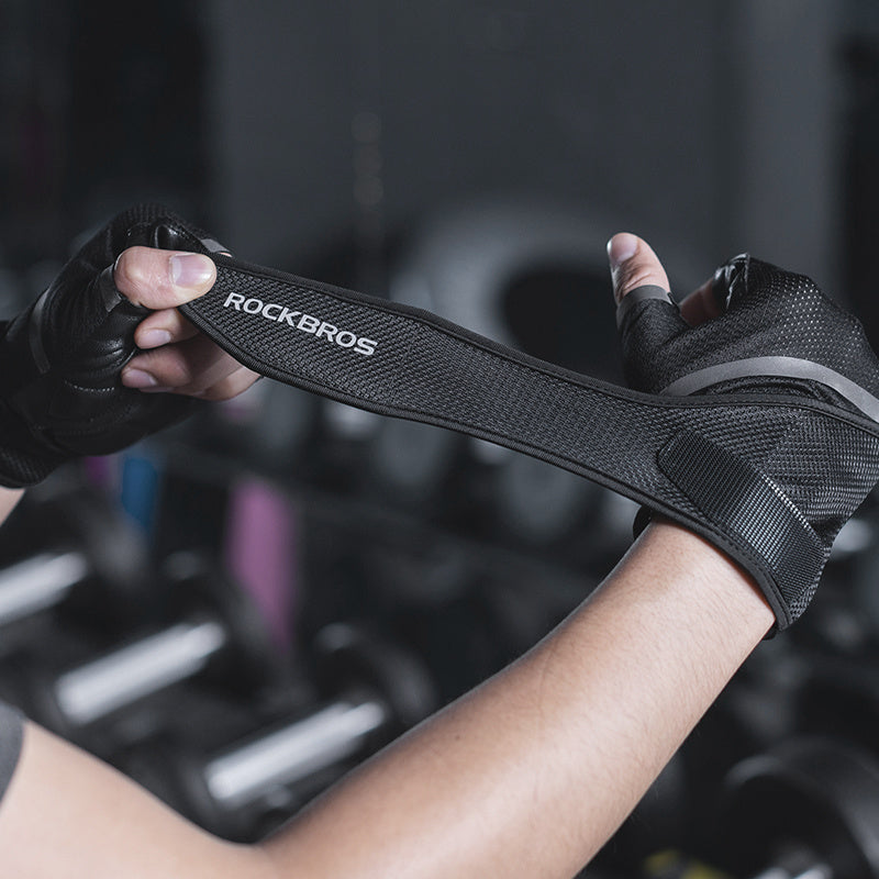 Fitness exercise half finger gloves