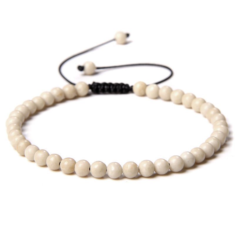 Adjustable Natural Raw Gemstone Beading Bracelet