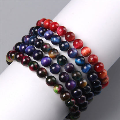 Natural Stone Color Scattered Beads 8mm Bead Bracelets