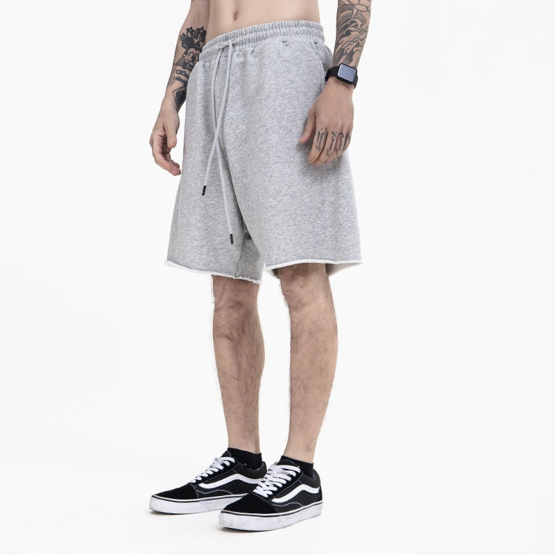 Solid Color Loose Edge Loose Leisure Sports Shorts