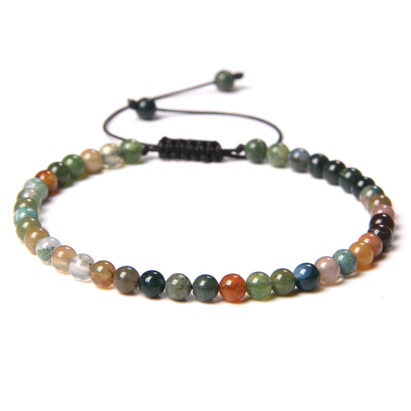 Adjustable Natural Raw Gemstone Beading Bracelet