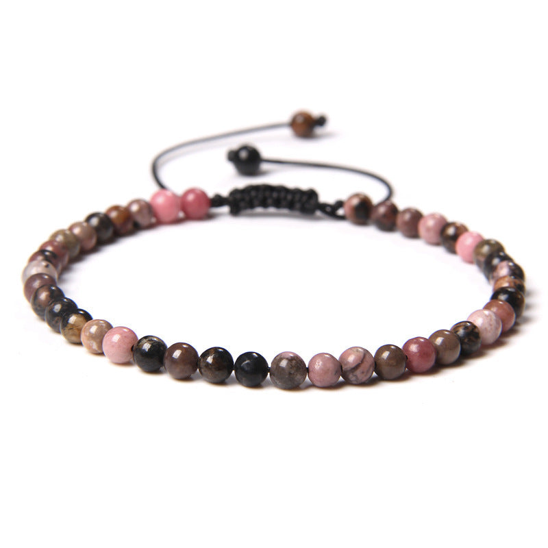 Adjustable Natural Raw Gemstone Beading Bracelet