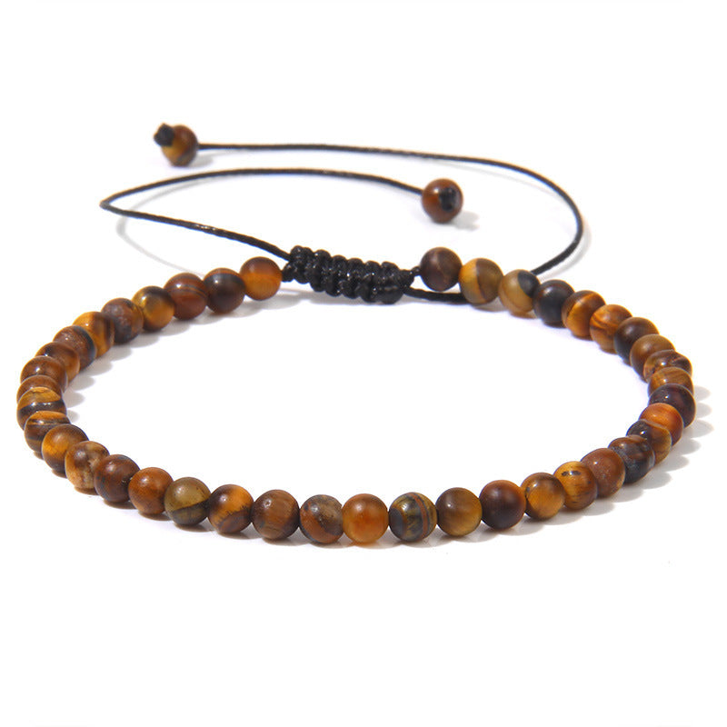 Adjustable Natural Raw Gemstone Beading Bracelet