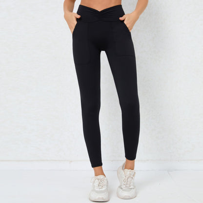 Pocket Quick-dry Hip Raise Skinny Yoga Pants