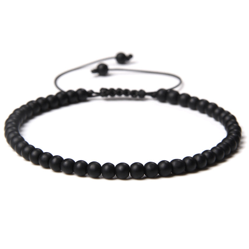 Adjustable Natural Raw Gemstone Beading Bracelet