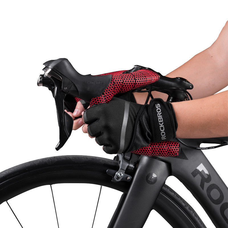 Fitness exercise half finger gloves