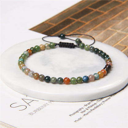 Adjustable Natural Raw Gemstone Beading Bracelet