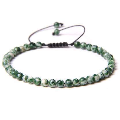 Adjustable Natural Raw Gemstone Beading Bracelet