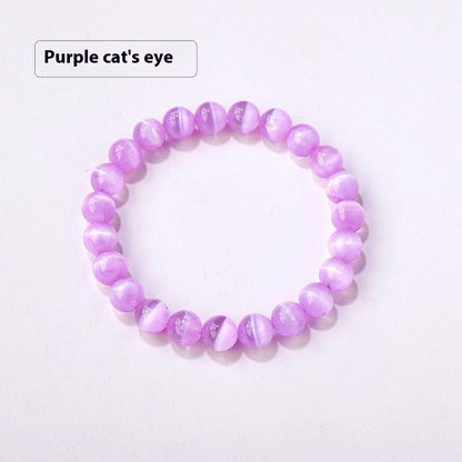 8mm Natural Crystal Stone Beads Bracelet