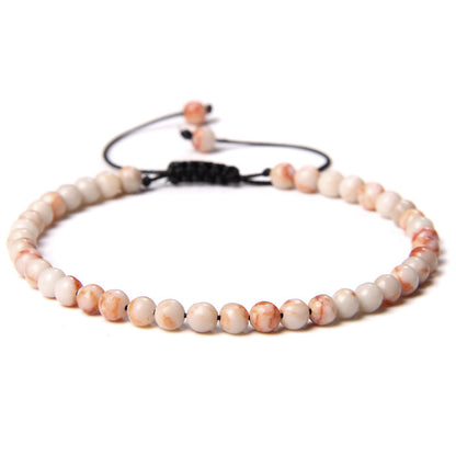 Adjustable Natural Raw Gemstone Beading Bracelet