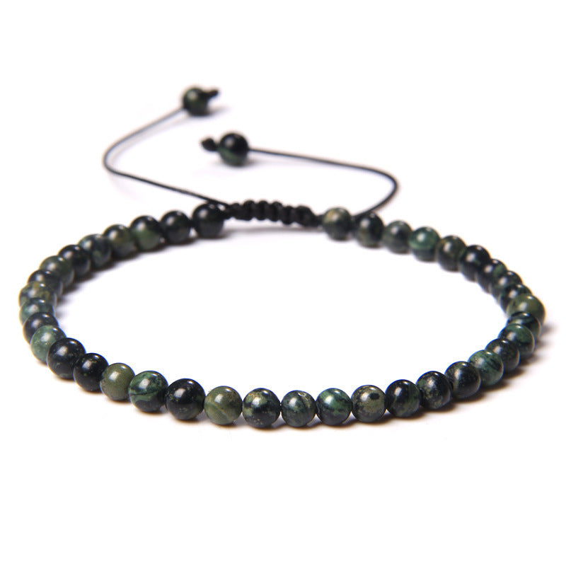 Adjustable Natural Raw Gemstone Beading Bracelet