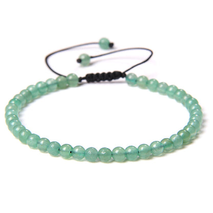 Adjustable Natural Raw Gemstone Beading Bracelet