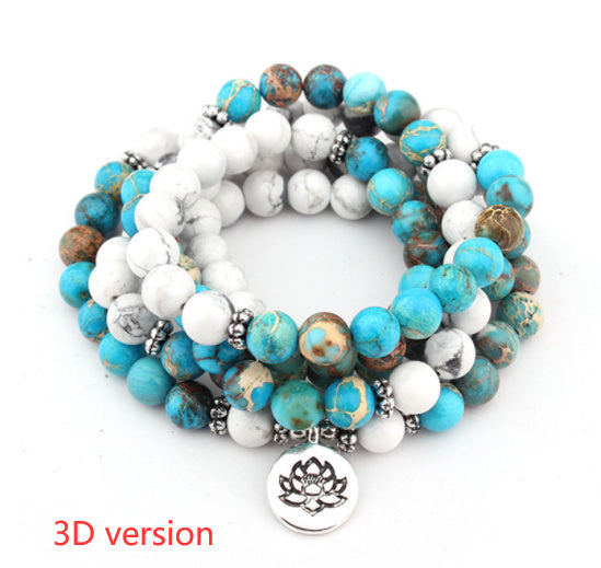 108 Natural White Turquoise Bracelets