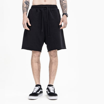 Solid Color Loose Edge Loose Leisure Sports Shorts