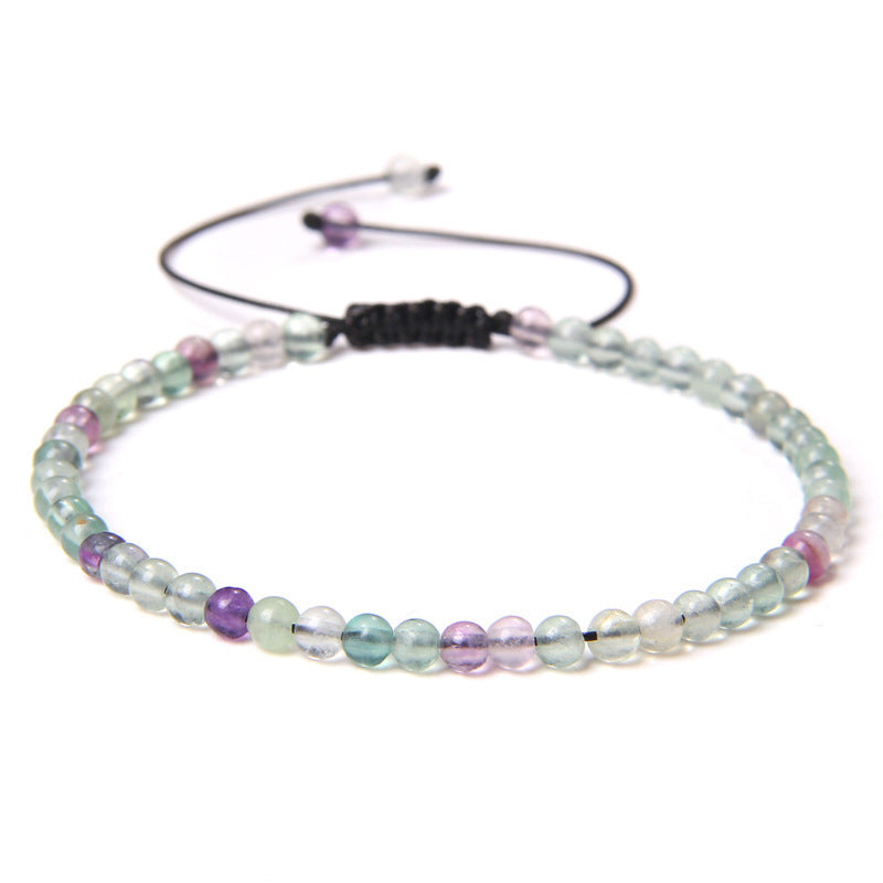 Adjustable Natural Raw Gemstone Beading Bracelet