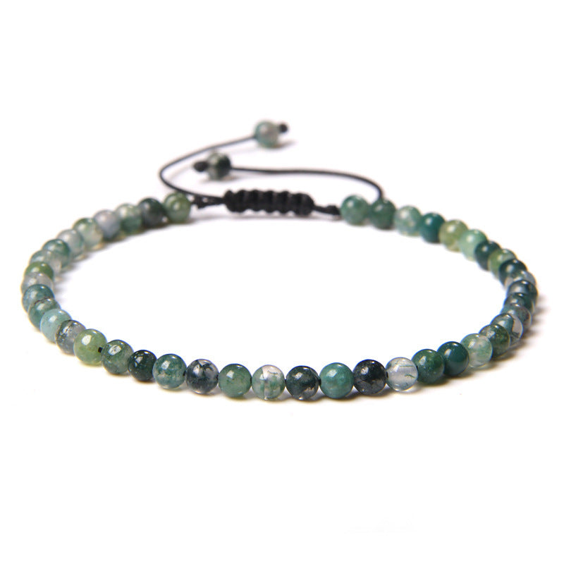 Adjustable Natural Raw Gemstone Beading Bracelet