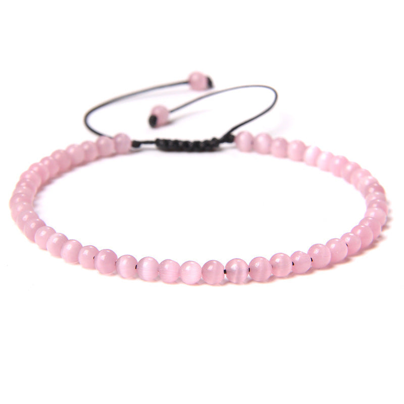 Adjustable Natural Raw Gemstone Beading Bracelet