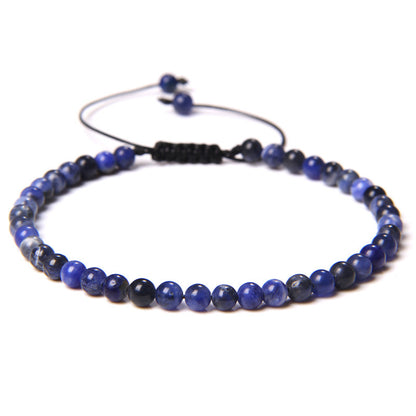 Adjustable Natural Raw Gemstone Beading Bracelet