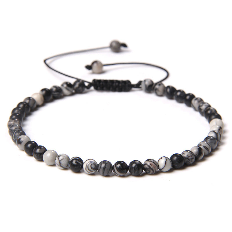 Adjustable Natural Raw Gemstone Beading Bracelet