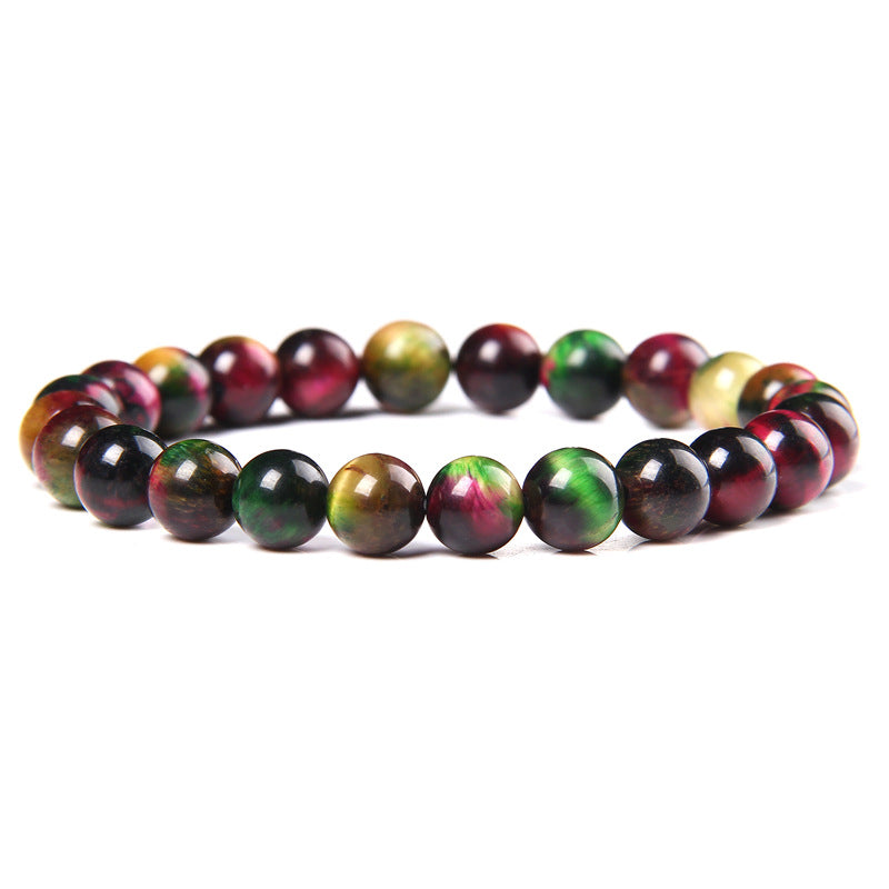 Natural Stone Color Scattered Beads 8mm Bead Bracelets