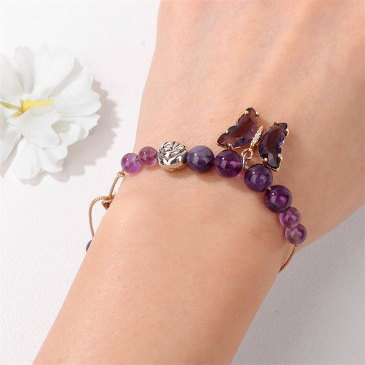 Women's Natural Stone Bracelet Amethyst