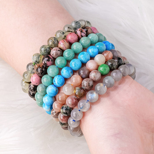 8mm Natural Crystal Stone Beads Bracelet