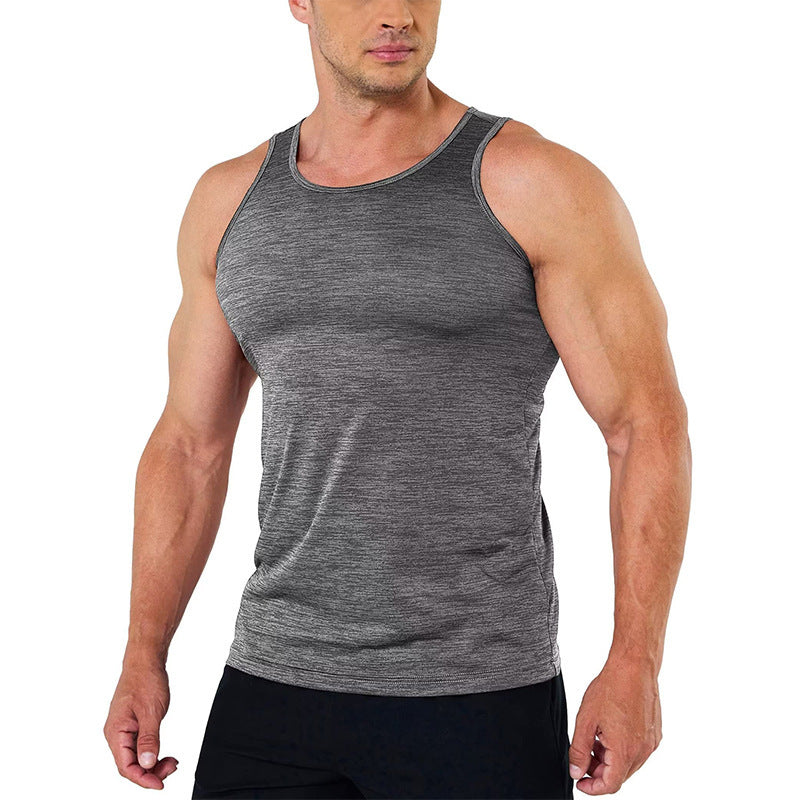 Fitness Sports Leisure Cationic Solid Color Quick-drying Vest