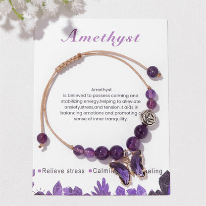 Women's Natural Stone Bracelet Amethyst