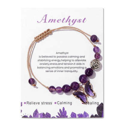 Women's Natural Stone Bracelet Amethyst