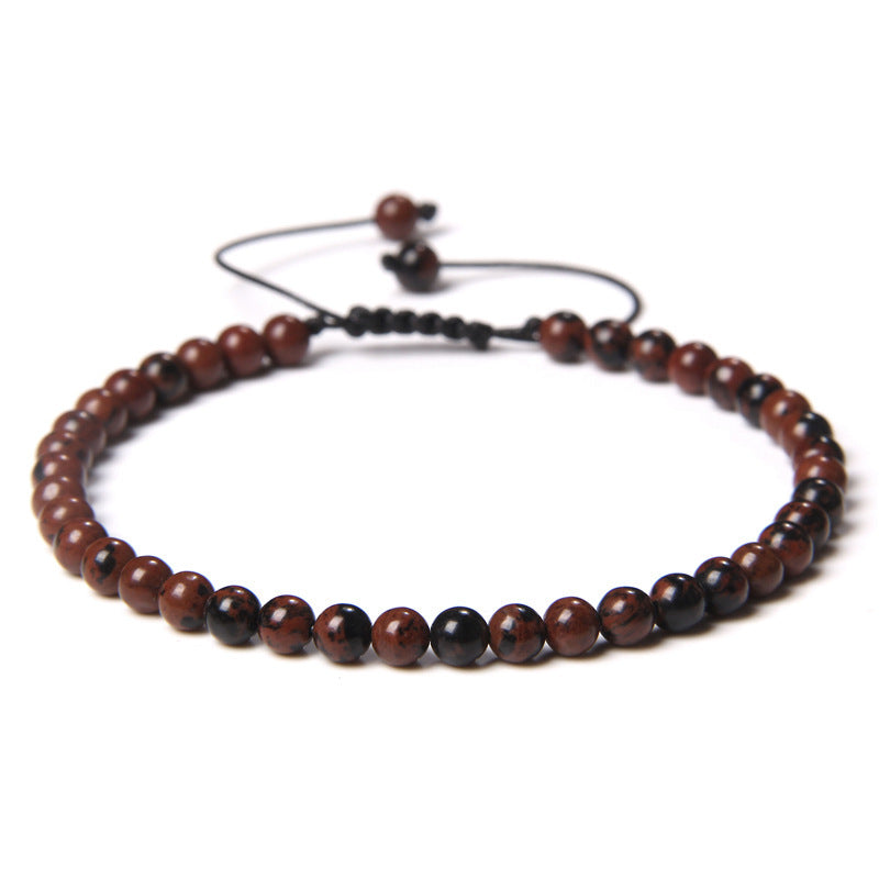 Adjustable Natural Raw Gemstone Beading Bracelet