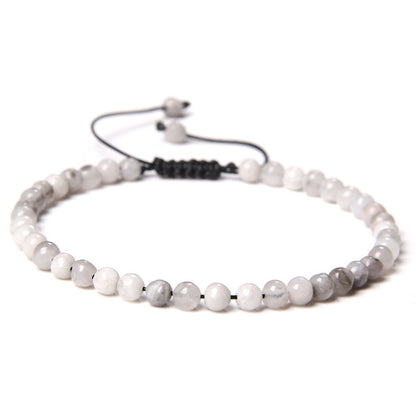 Adjustable Natural Raw Gemstone Beading Bracelet