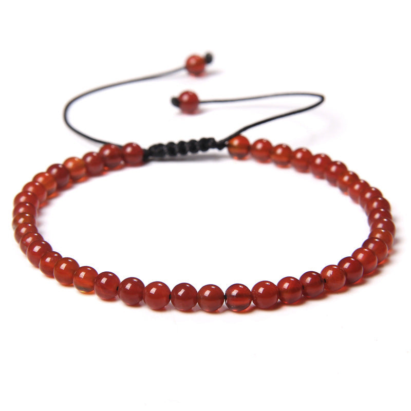 Adjustable Natural Raw Gemstone Beading Bracelet