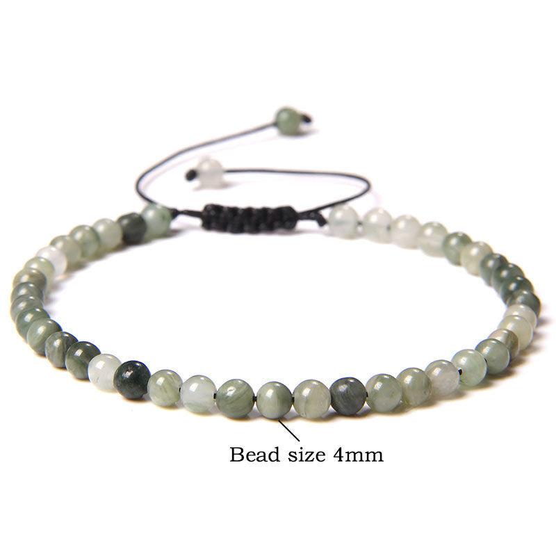 Adjustable Natural Raw Gemstone Beading Bracelet