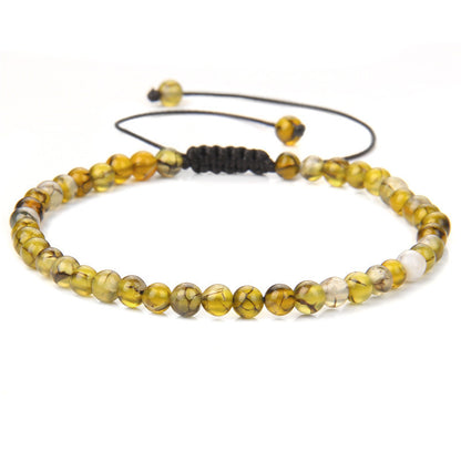 Adjustable Natural Raw Gemstone Beading Bracelet