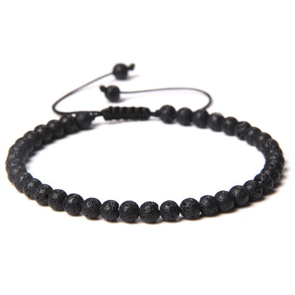 Adjustable Natural Raw Gemstone Beading Bracelet