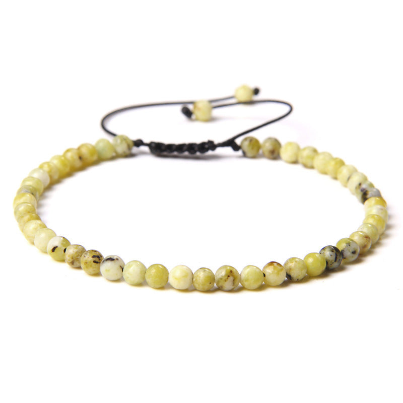 Adjustable Natural Raw Gemstone Beading Bracelet