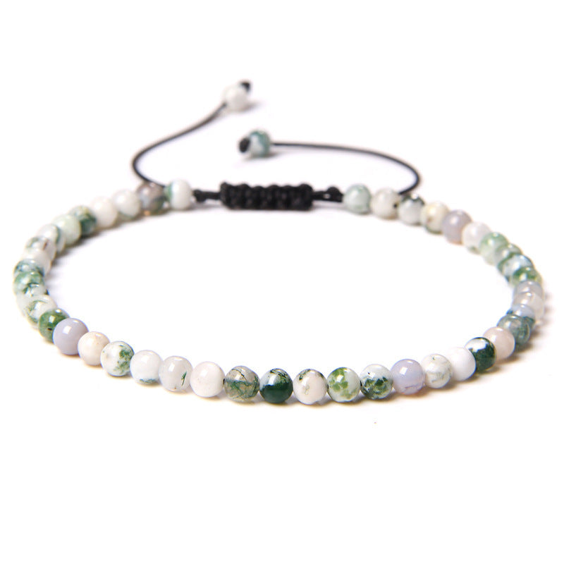 Adjustable Natural Raw Gemstone Beading Bracelet