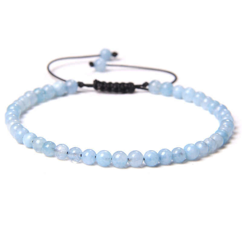 Adjustable Natural Raw Gemstone Beading Bracelet